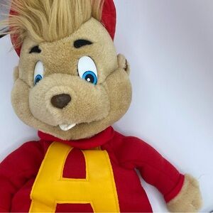 Vintage Rare 1993 Alvin‎ & The Chipmunks Hand Puppet Plush Doll 80s Cartoons TV